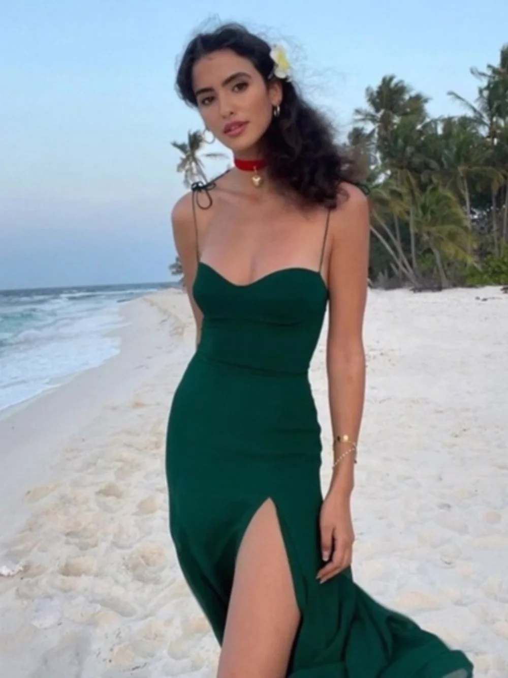 NEW Reformation Juliette Dress Emerald 12 - Picture 3 of 17